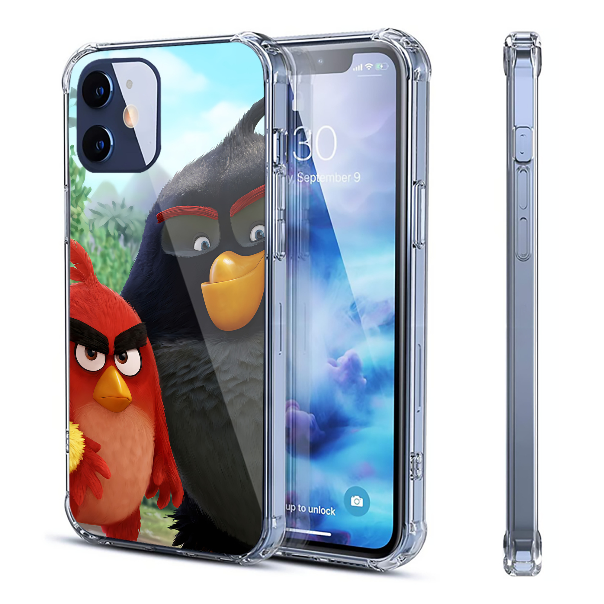 （画像用） Angry Birds アングリーバード 【iPhone 12シリーズ対応】透明スマホケース（クリアソフトケース）